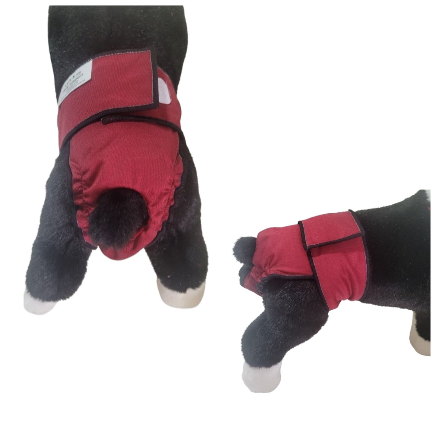 High-Cut Diaper-Britches- Burgundy - Jack & Jill Dog Diapers
