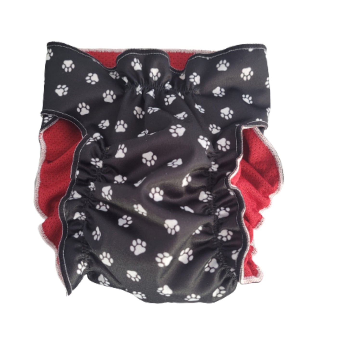 Female Dog Diaper Britches - With Tail Opening-White Paws - Jack & Jill Dog Diapers