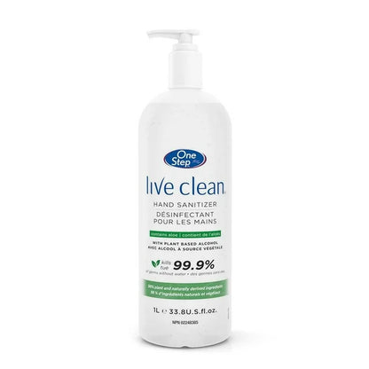 Live Clean hand sanitizer 1L refill bottle 99.9% disinfectant