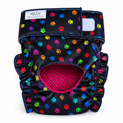 Multi Print Washable female dog diaper regular fit