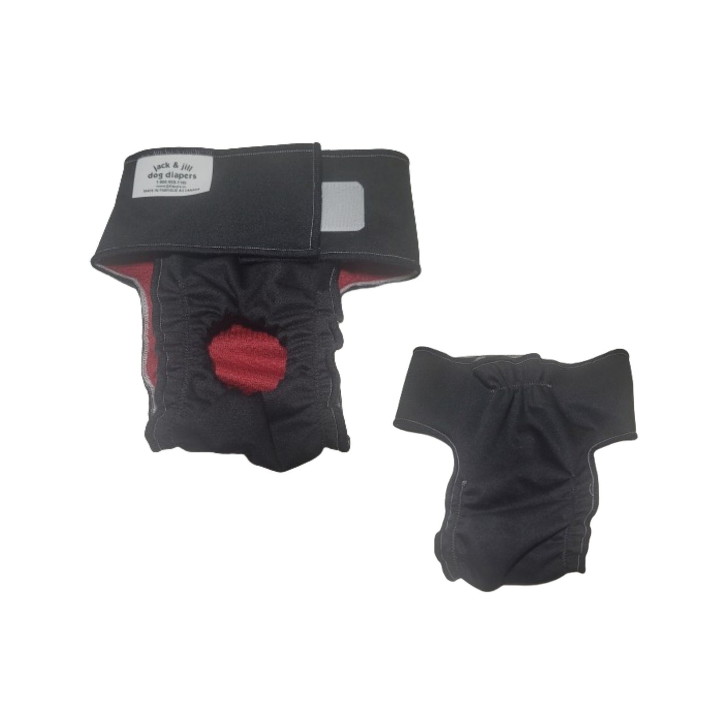 High-Cut Diaper-Britches- Black - Jack & Jill Dog Diapers