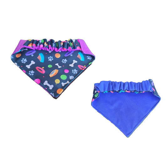 Dog Bandana Scrunchie | Playful Dog Print