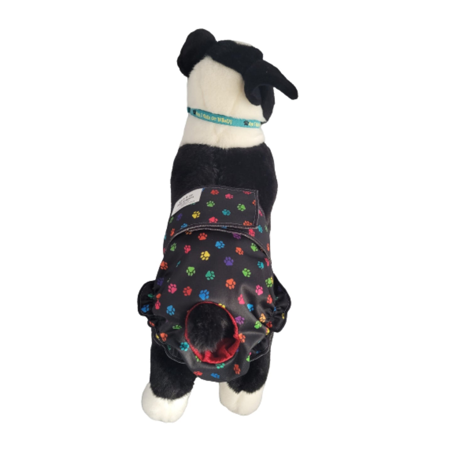 Female Dog Diaper Britches -With Tail Opening- Multi  Paws - Jack & Jill Dog Diapers