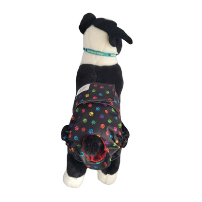 Female Dog Diaper Britches -With Tail Opening- Multi  Paws - Jack & Jill Dog Diapers
