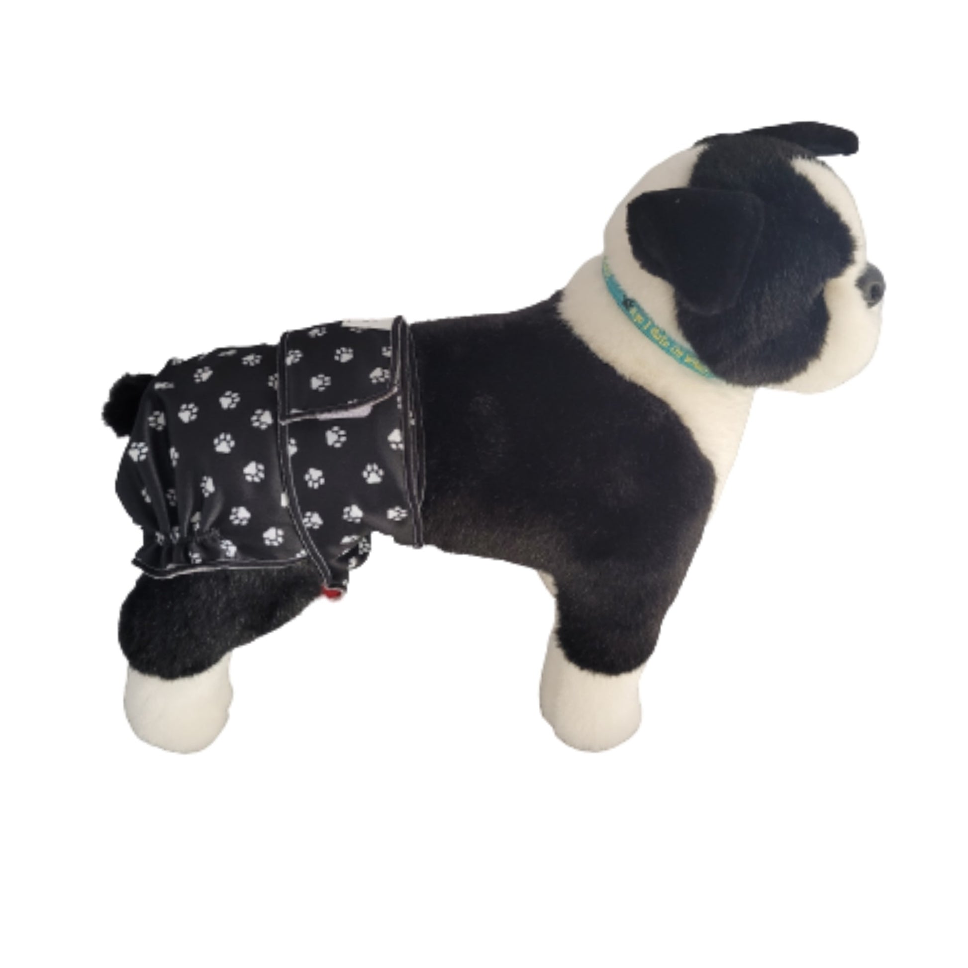 Female Dog Diaper Britches - With Tail Opening-White Paws - Jack & Jill Dog Diapers