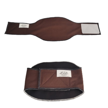 B&B  Male Belly Band – Black Style #2 - Jack & Jill Dog Diapers