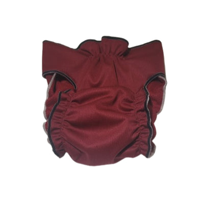 Female Dog Diaper - Britches - Without Tail Opening – Burgundy - Jack & Jill Dog Diapers