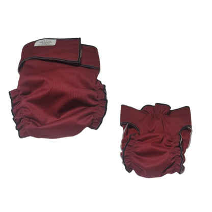 Female Dog Diaper - Britches - Without Tail Opening – Burgundy - Jack & Jill Dog Diapers