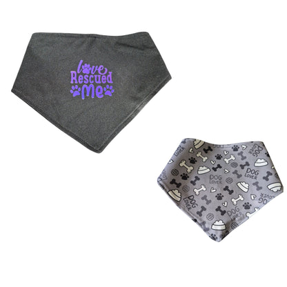 Dog Bandanas with Sayings - Snap-On & Reversible