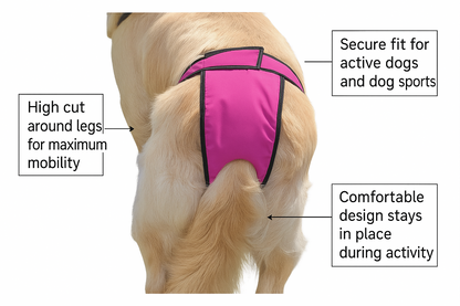 High-Cut Dog Diaper Britches | Pink Print