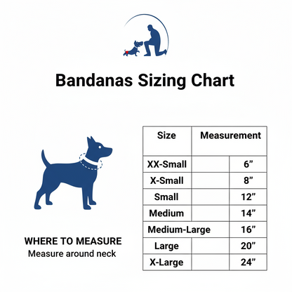 Dog Bandanas with Sayings - Snap-On & Reversible