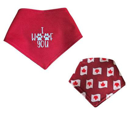Dog Bandanas with Sayings - Snap-On & Reversible