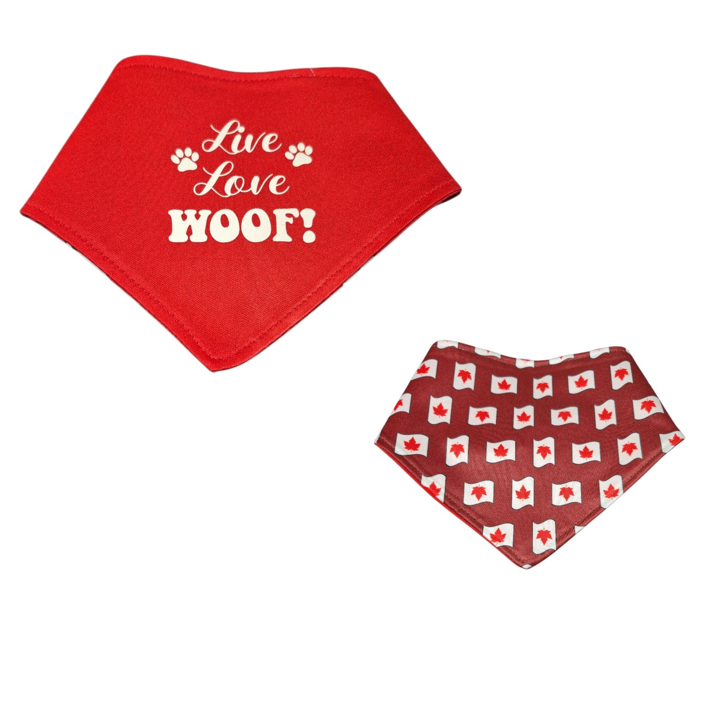 Dog Bandanas with Sayings - Snap-On & Reversible