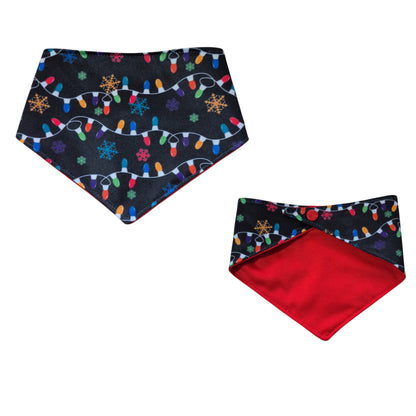 Christmas Bandanas - Lights & Sayings | 2-in-1 Reversible"