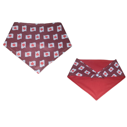 Dog Bandana Snap On | Canadian Maple Leaf Print