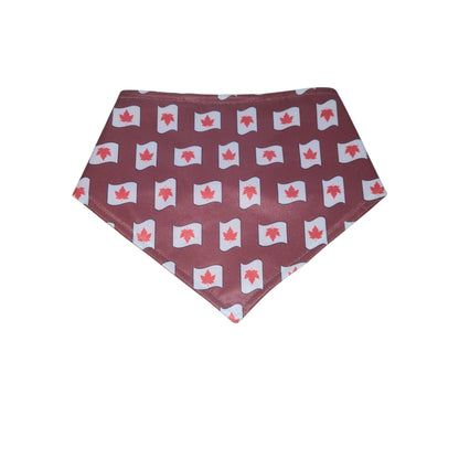 Dog Bandana Snap On | Canadian Maple Leaf Print