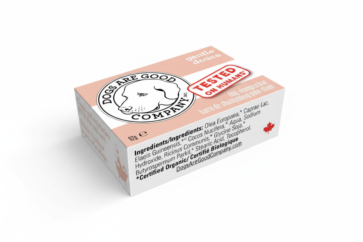 Gentle Canadian made dog shampoo bar