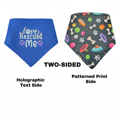Two-sided love Rescued me bandana banner