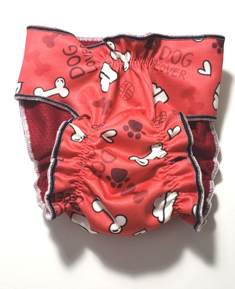 Female Dog Diaper Britches - Red Bones - Jack & Jill Dog Diapers