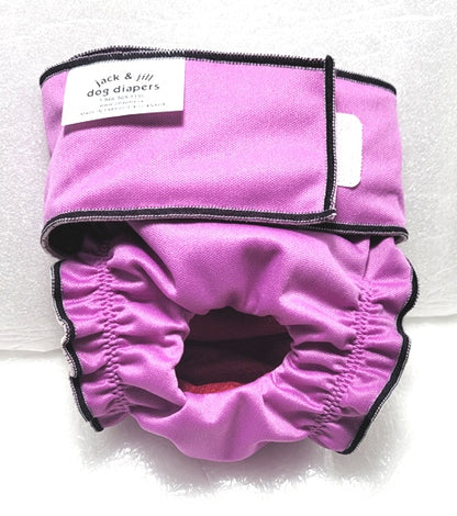 Female Dog Diaper  Britches -With Tail Opening -Violet - Jack & Jill Dog Diapers