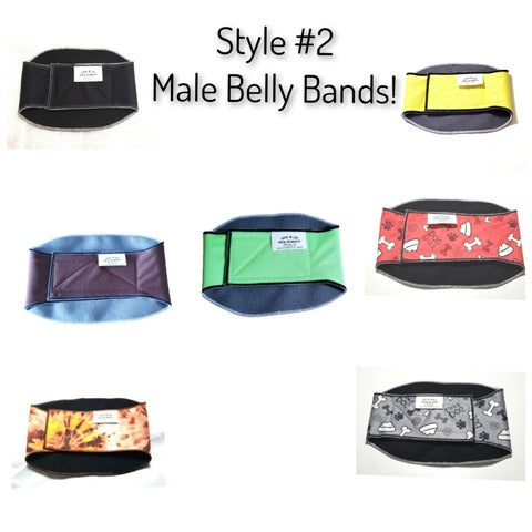 PS Male Belly Band –  Tie Dye  Brown Style #2