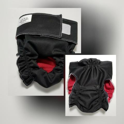 Female Dog Diaper – Britches -With Tail Opening- Black - Jack & Jill Dog Diapers