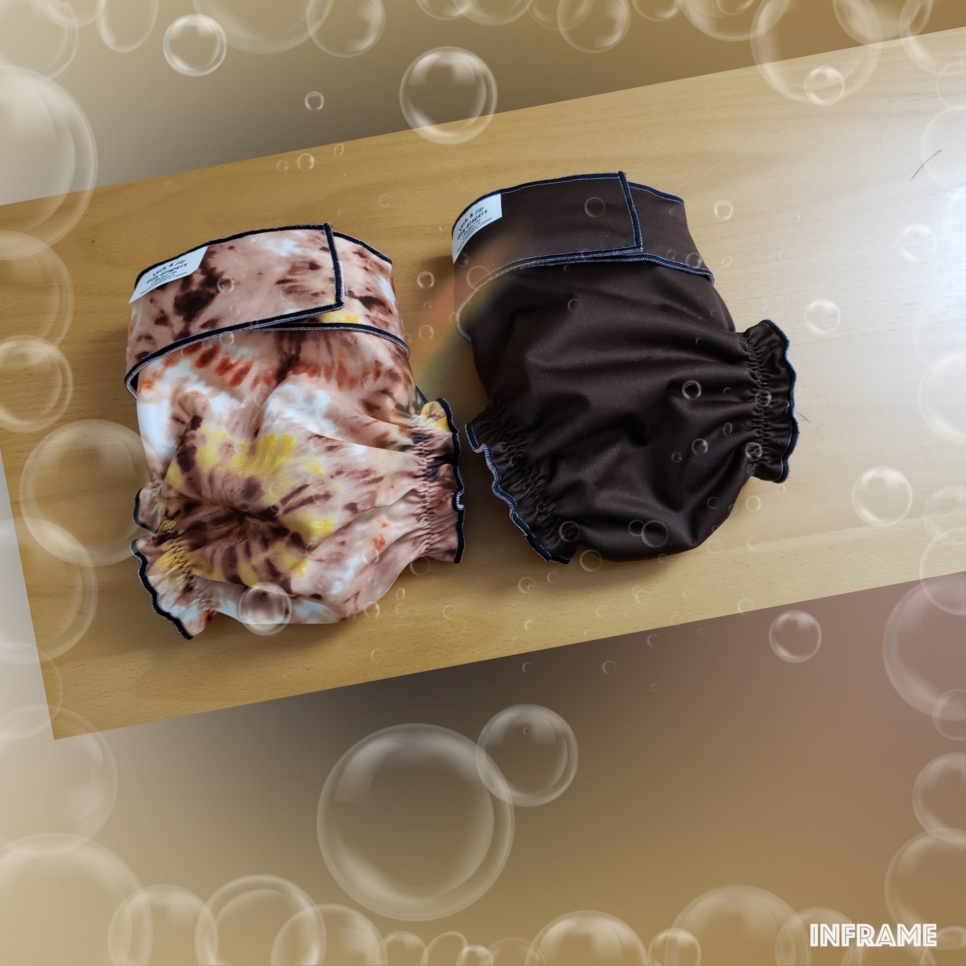 Female Dog Diaper - Britches - Without Tail Opening - Brown Tie Dye - Jack & Jill Dog Diapers