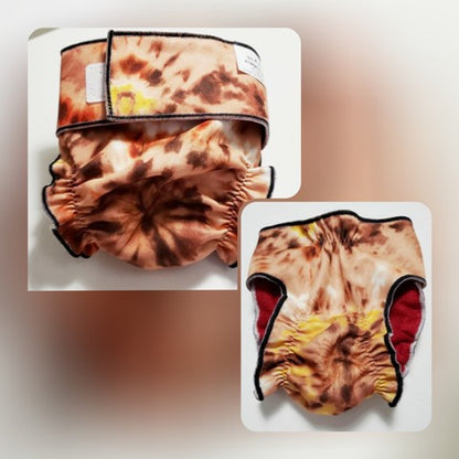 Female Dog Diaper - Britches - Without Tail Opening - Brown Tie Dye - Jack & Jill Dog Diapers