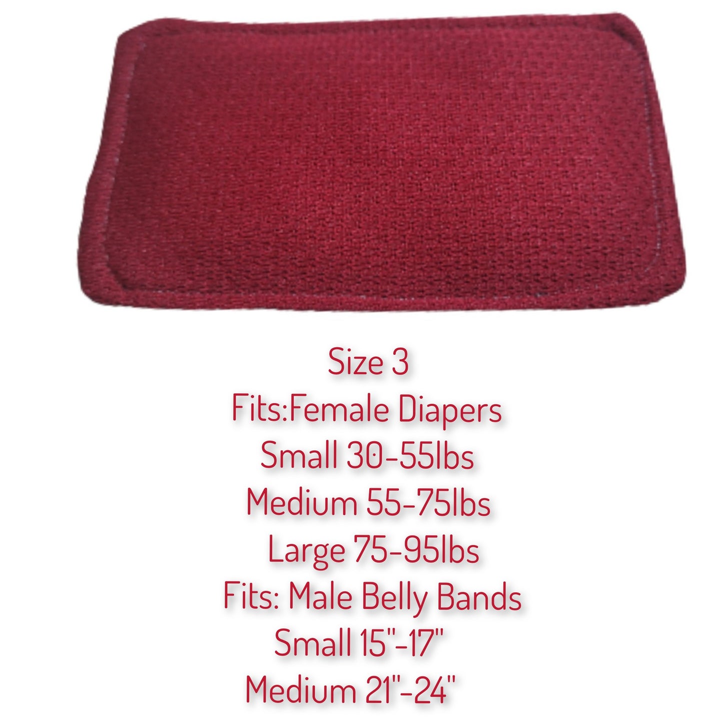 Washable Pads for Dogs - Male Belly Bands & Female Diapers